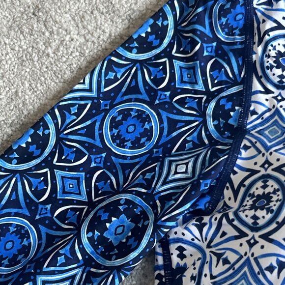 Bloquv X Jantzen Swimsuit Small Zip Front Long Sleeve One Piece Blue Padded New - Picture 4 of 12